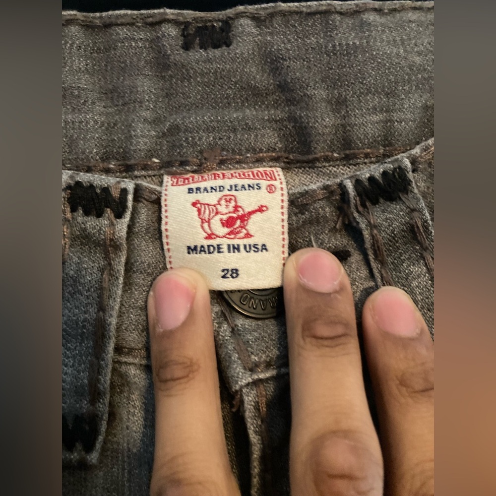 Men's Gray and black True Religion Jeans - Picture 5 of 5